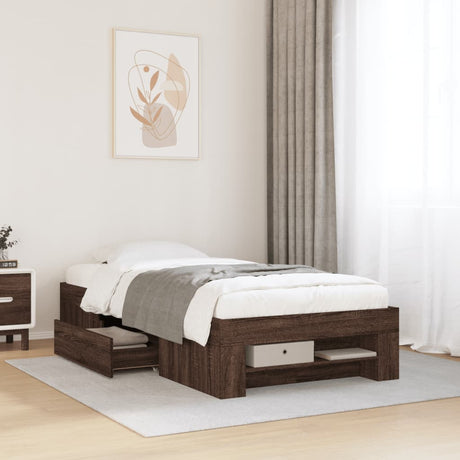 Bed Frame Without Mattress 200X200Cm Engineered Wood