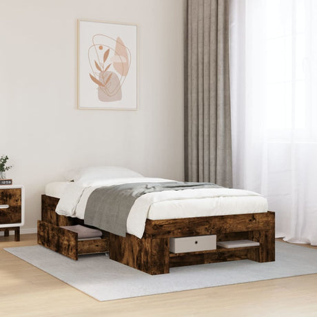 Bed Frame Without Mattress 200X200Cm Engineered Wood