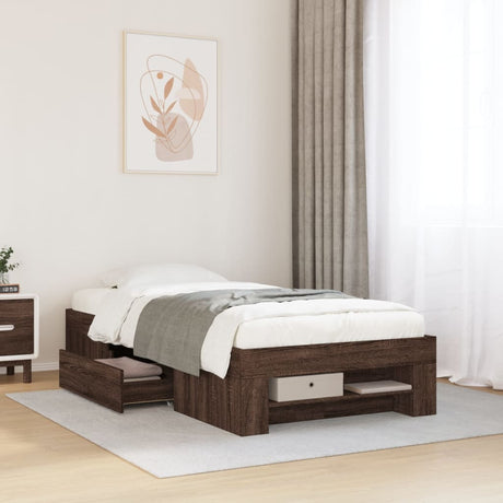 Bed Frame Without Mattress 200X200Cm Engineered Wood