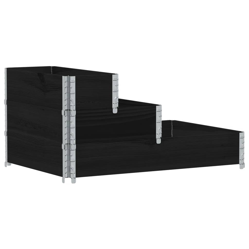 3-Tier Raised Bed 120X80 Cm Solid Wood Pine