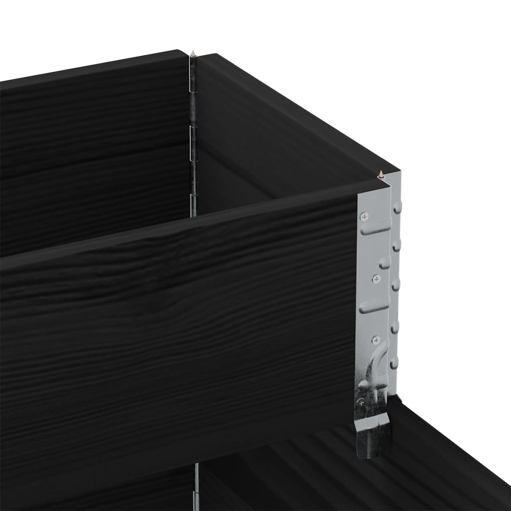 3-Tier Raised Bed 120X80 Cm Solid Wood Pine