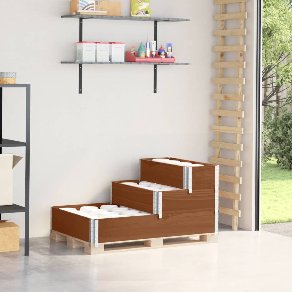 3-Tier Raised Bed 120X80 Cm Solid Wood Pine