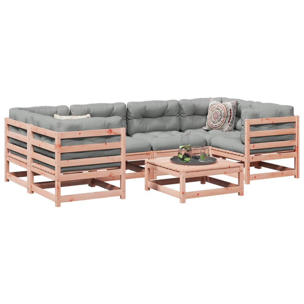 7 Piece Garden Sofa Set Solid Wood Pine