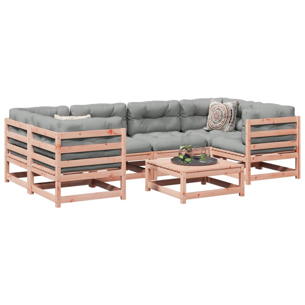 7 Piece Garden Sofa Set Solid Wood Pine