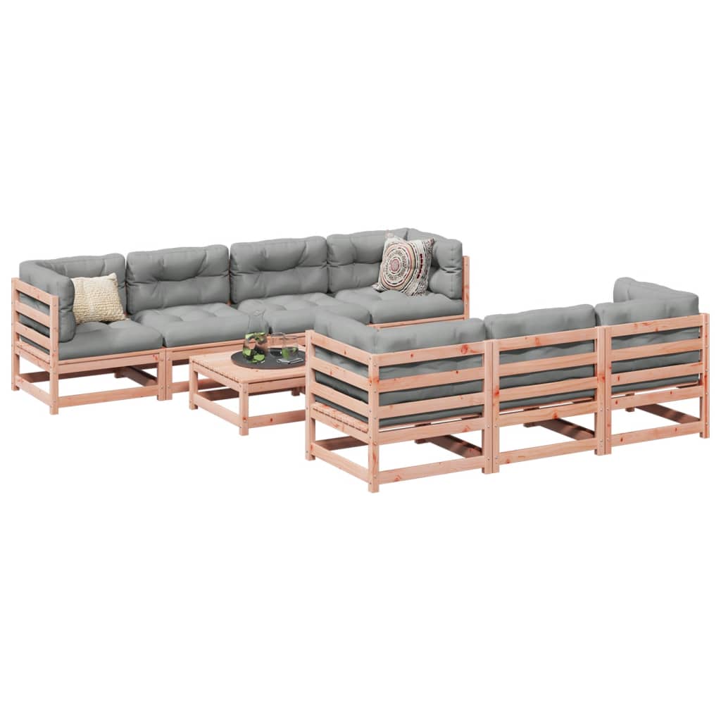 8 Piece Garden Sofa Set Solid Wood Pine