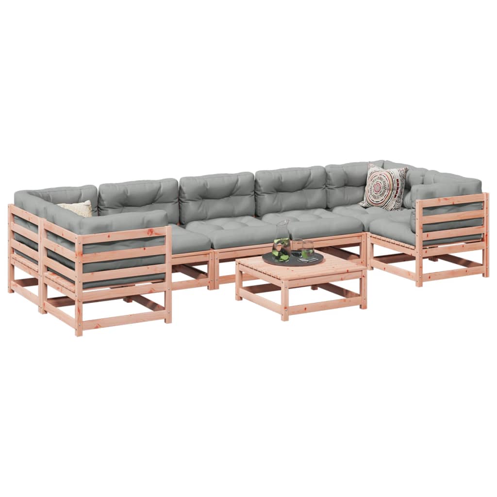 8 Piece Garden Sofa Set Solid Wood Pine