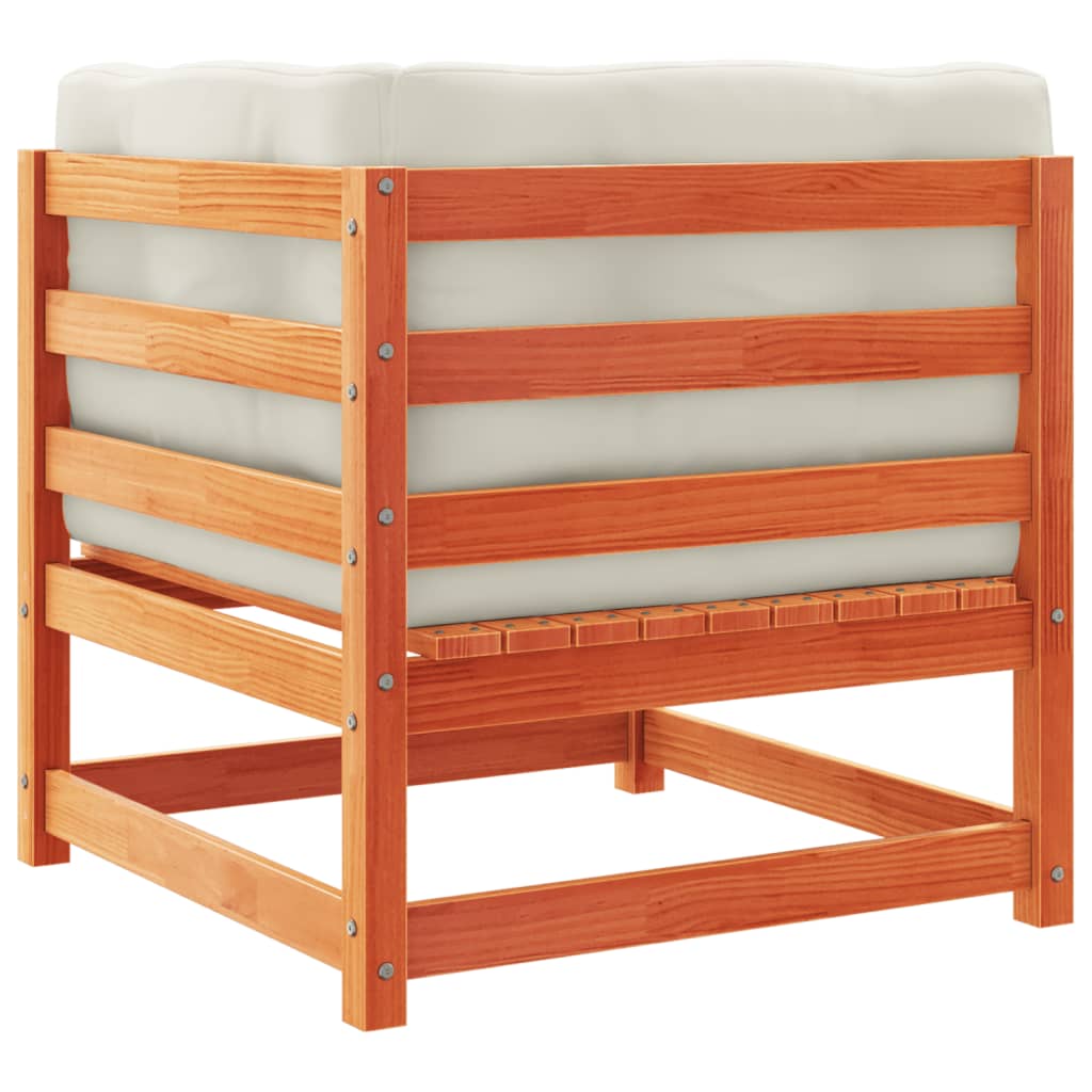 9 Piece Garden Sofa Set With Cushions Solid Wood Pine