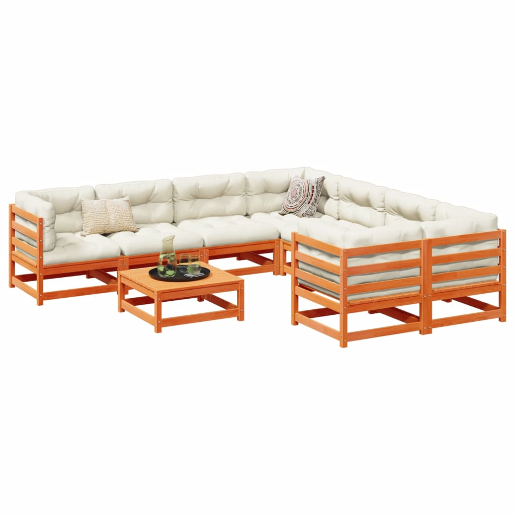 9 Piece Garden Sofa Set Impregnated Wood Pine