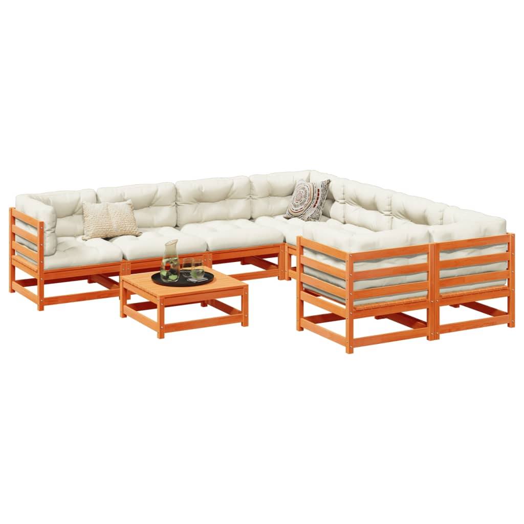 9 Piece Garden Sofa Set Impregnated Wood Pine