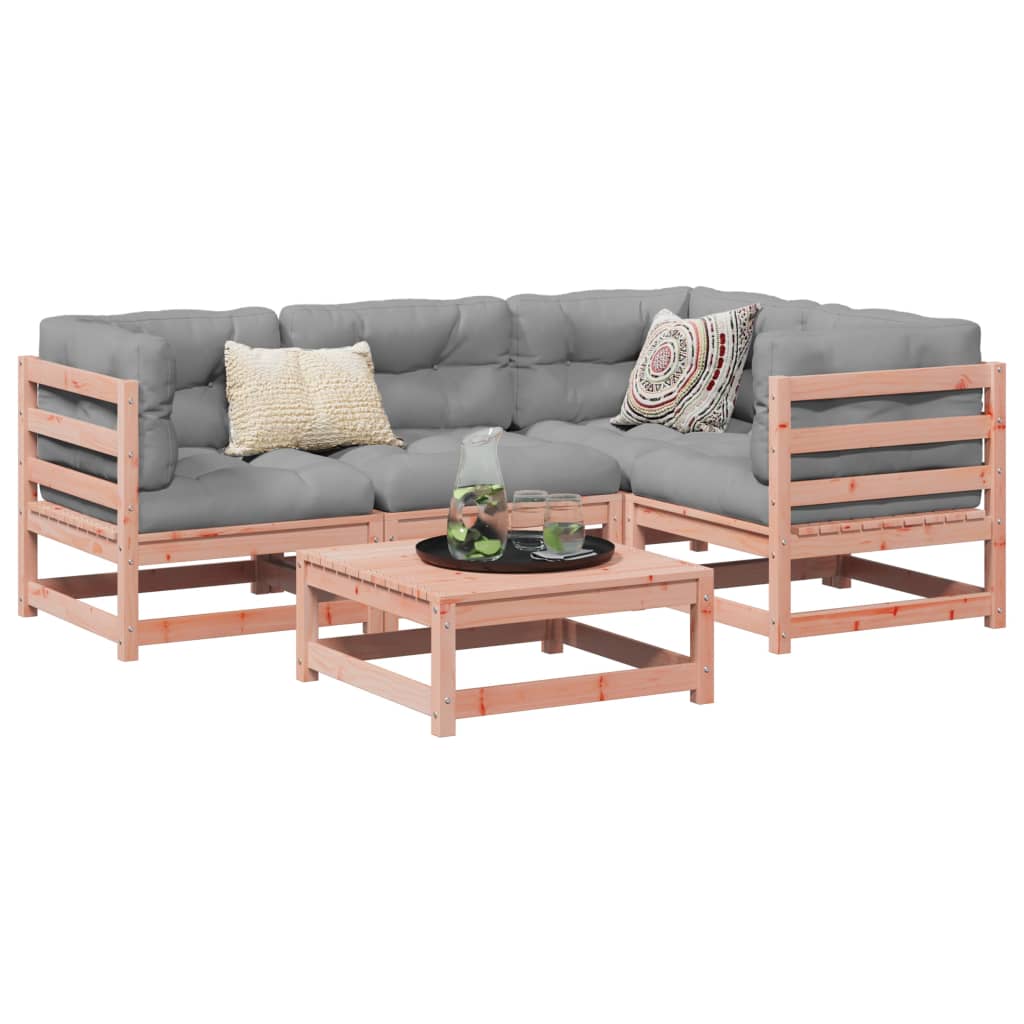 5 Piece Garden Sofa Set Solid Wood Pine