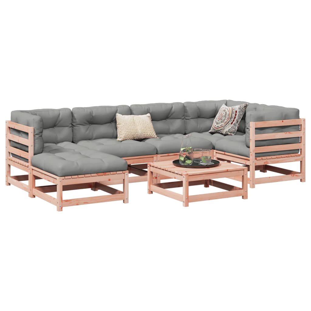7 Piece Garden Sofa Set Solid Wood Pine