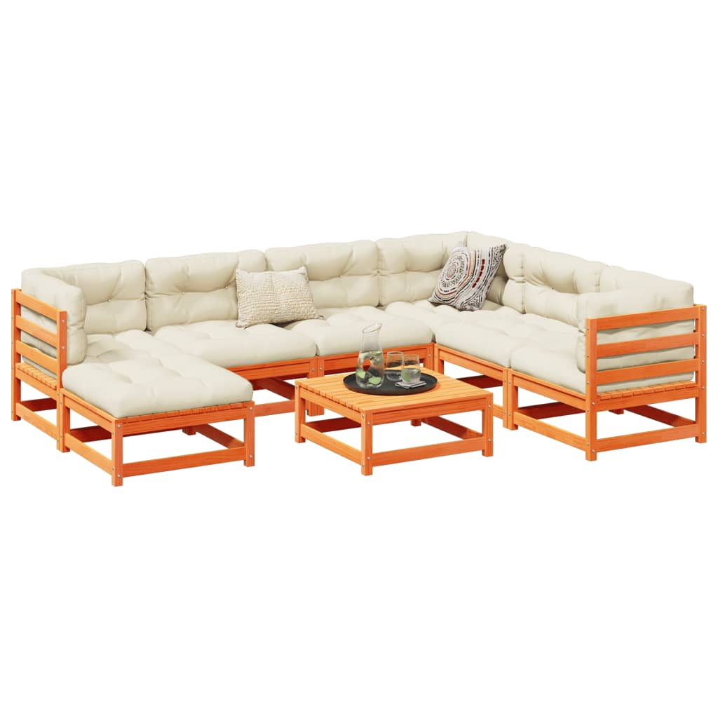 8 Piece Garden Sofa Set Solid Wood Pine