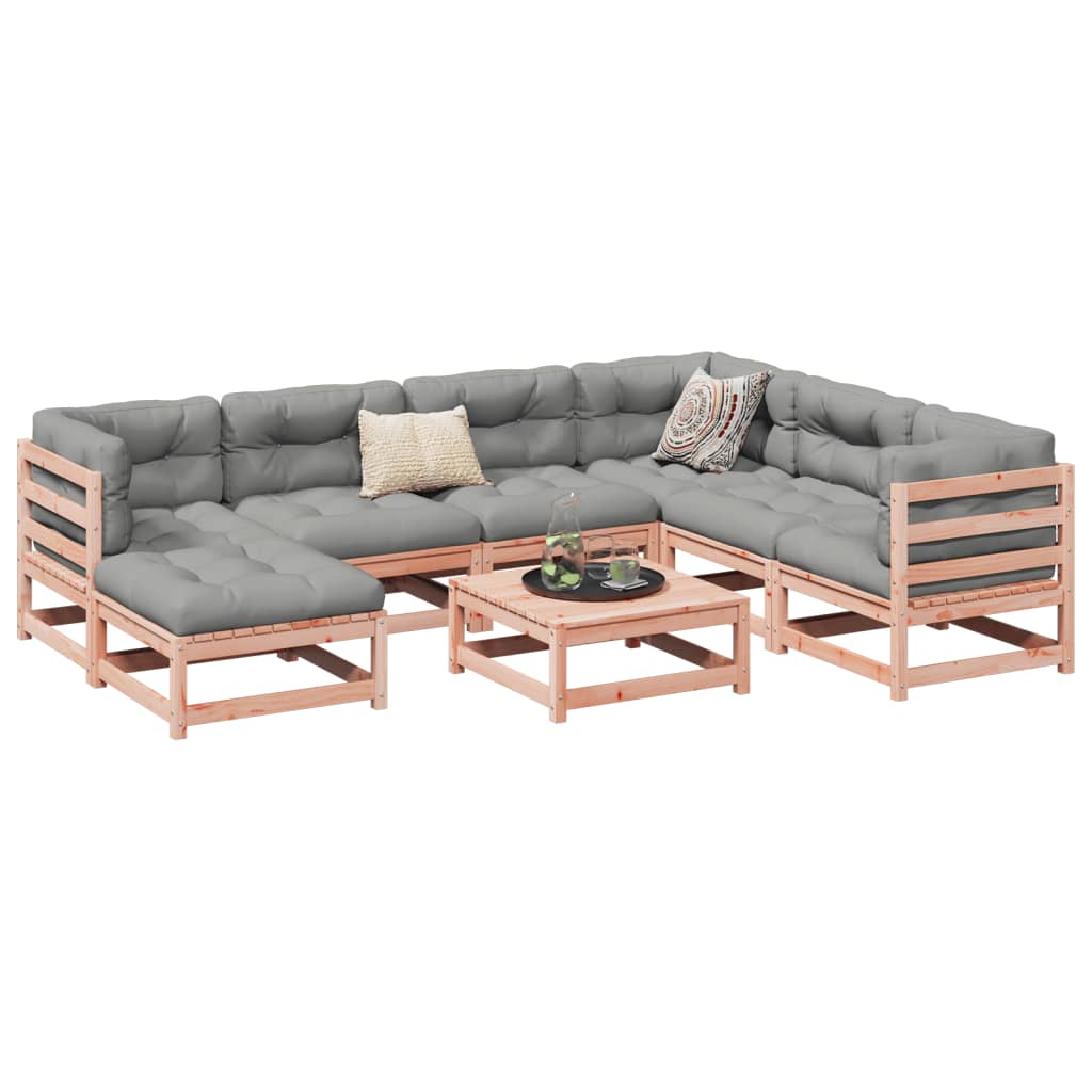 8 Piece Garden Sofa Set Solid Wood Pine