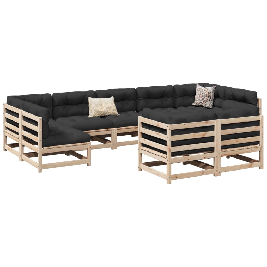 9 Piece Garden Sofa Set Impregnated Wood Pine