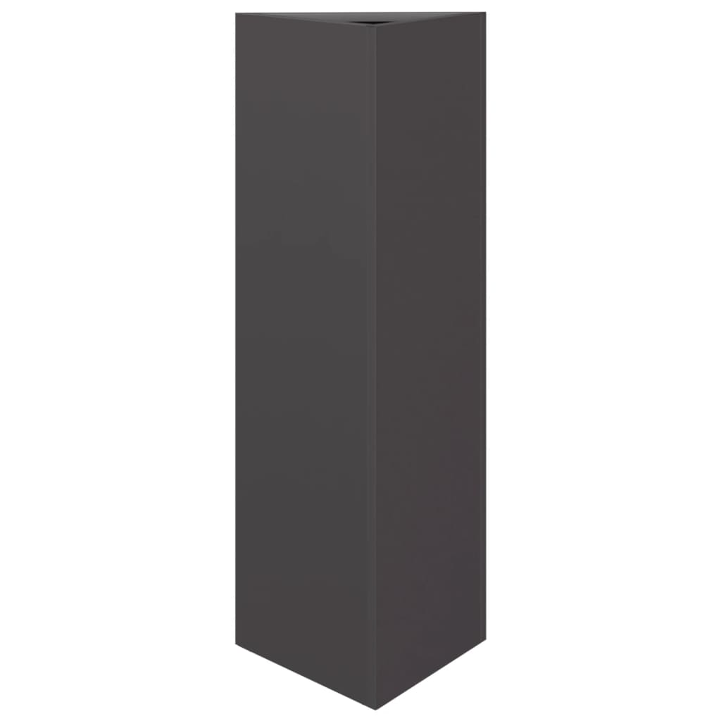 Garden Planter Black Triangular Steel