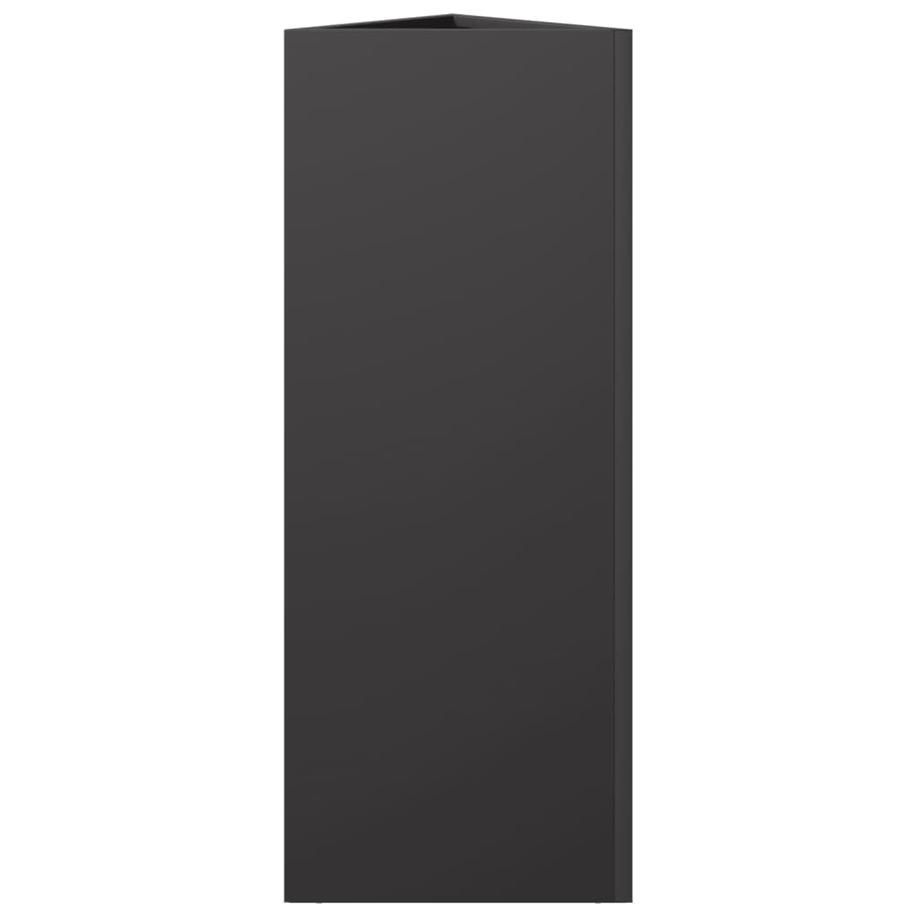 Garden Planter Black Triangular Steel