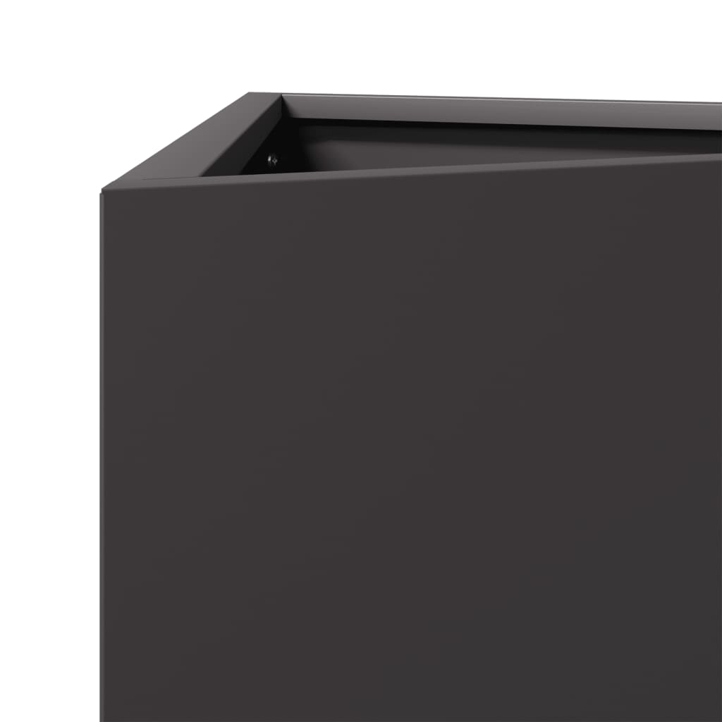 Garden Planter Black Triangular Steel
