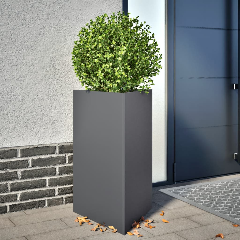 Garden Planter Black Triangular Steel