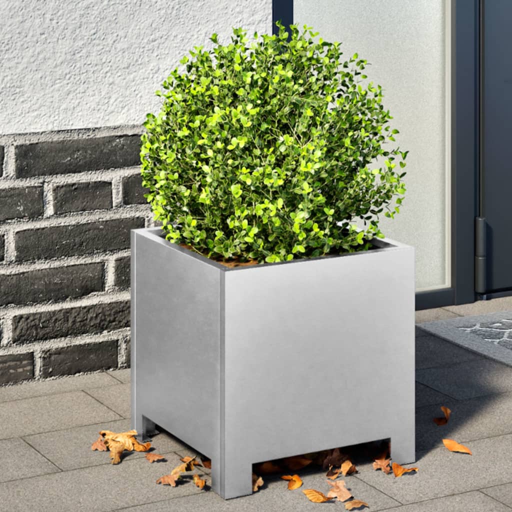 Garden Planters 2 Pcs White Steel