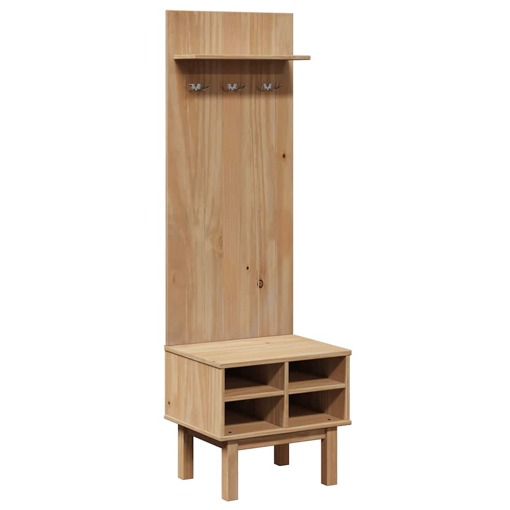 Hall Unit Otta 50X40X160 Cm Solid Wood Pine