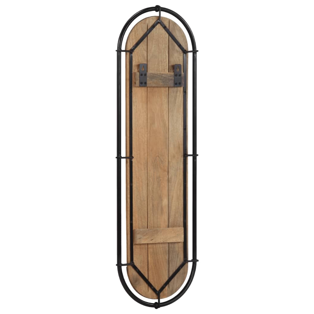 Wall-Mounted Coat Racks With 4 Hooks 2 Pcs Solid Wood Rough Mango