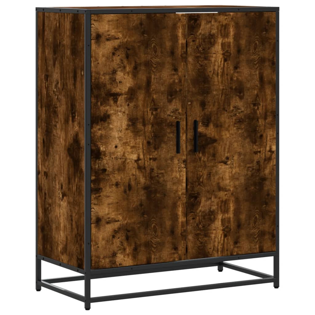 Shoe Cabinet 75X38X97.5 Cm Engineered Wood And Metal