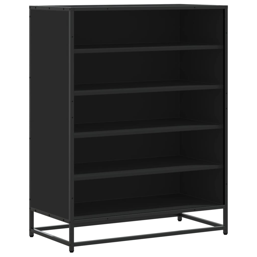 Shoe Cabinet 75X38X97.5 Cm Engineered Wood And Metal