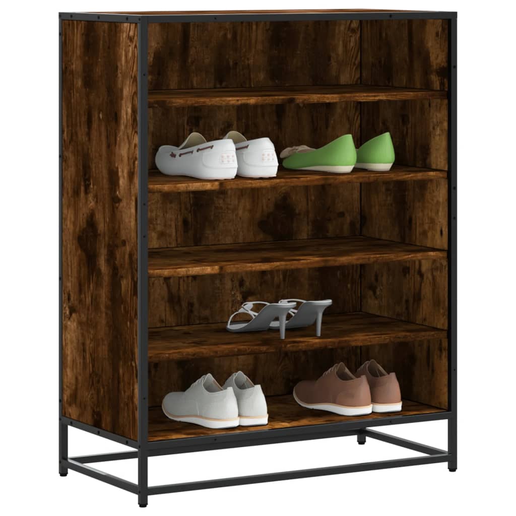 Shoe Cabinet 75X38X97.5 Cm Engineered Wood And Metal