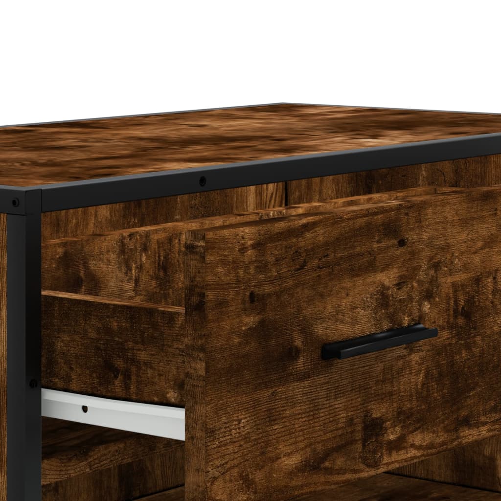 Shoe Cabinet 75X38X97.5 Cm Engineered Wood And Metal