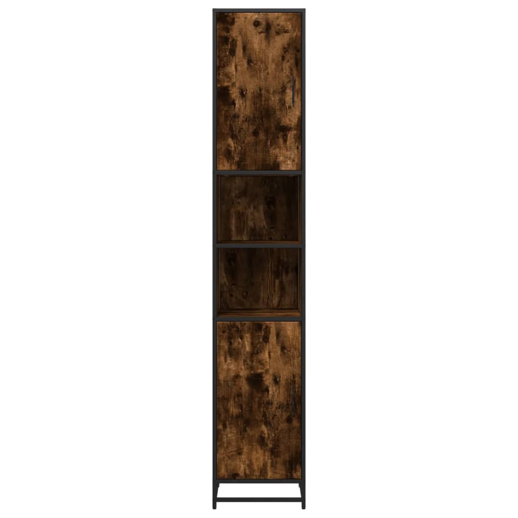 Bathroom Cabinet 35X37.5X188.5 Cm Engineered Wood And Metal
