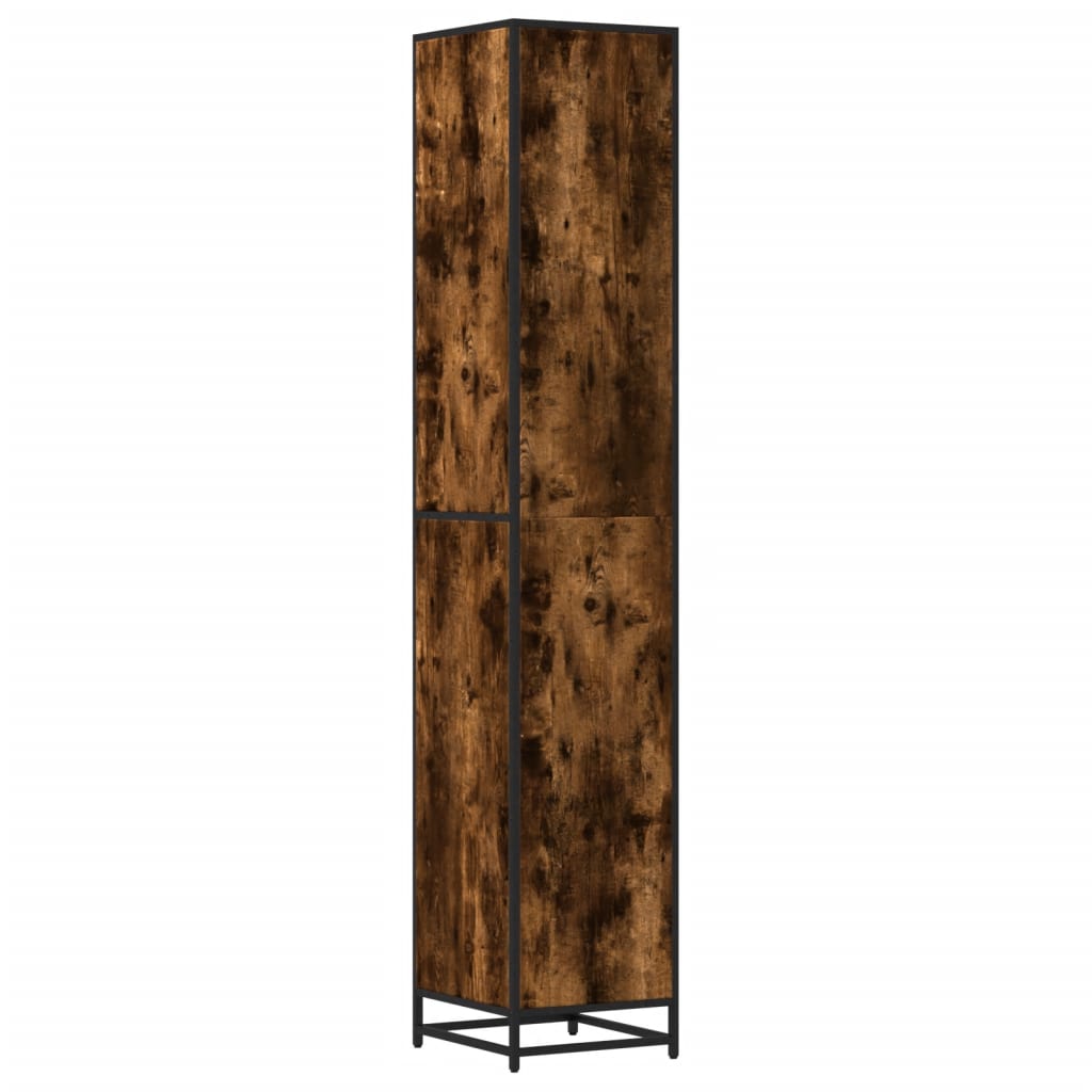 Bathroom Cabinet 35X37.5X188.5 Cm Engineered Wood And Metal