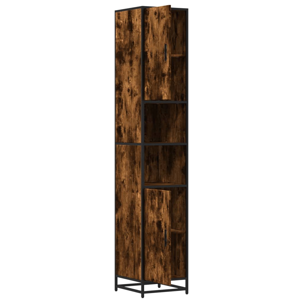 Bathroom Cabinet 35X37.5X188.5 Cm Engineered Wood And Metal