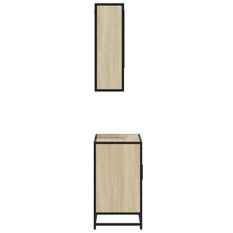 2 Piece Bathroom Furniture Set Engineered Wood