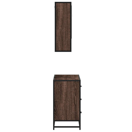 2 Piece Bathroom Furniture Set Engineered Wood
