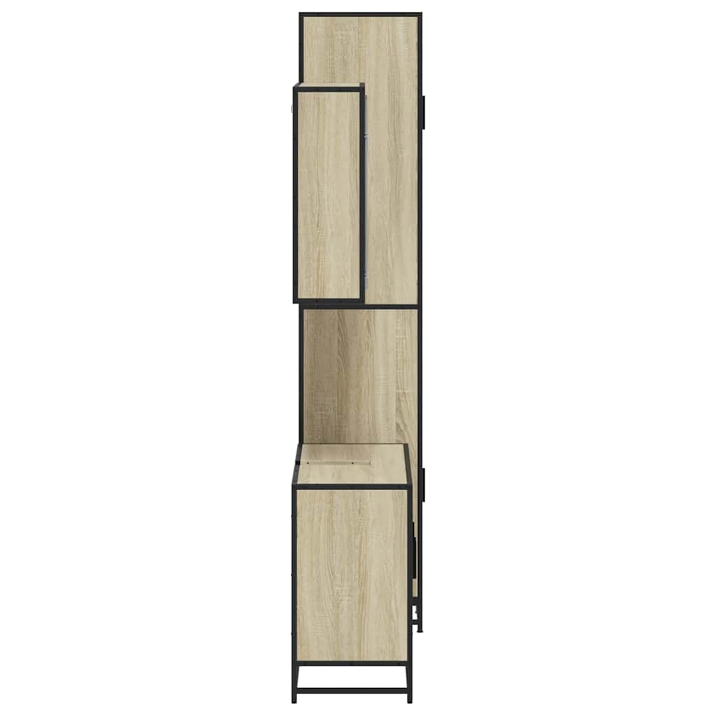 3 Piece Bathroom Furniture Set Engineered Wood