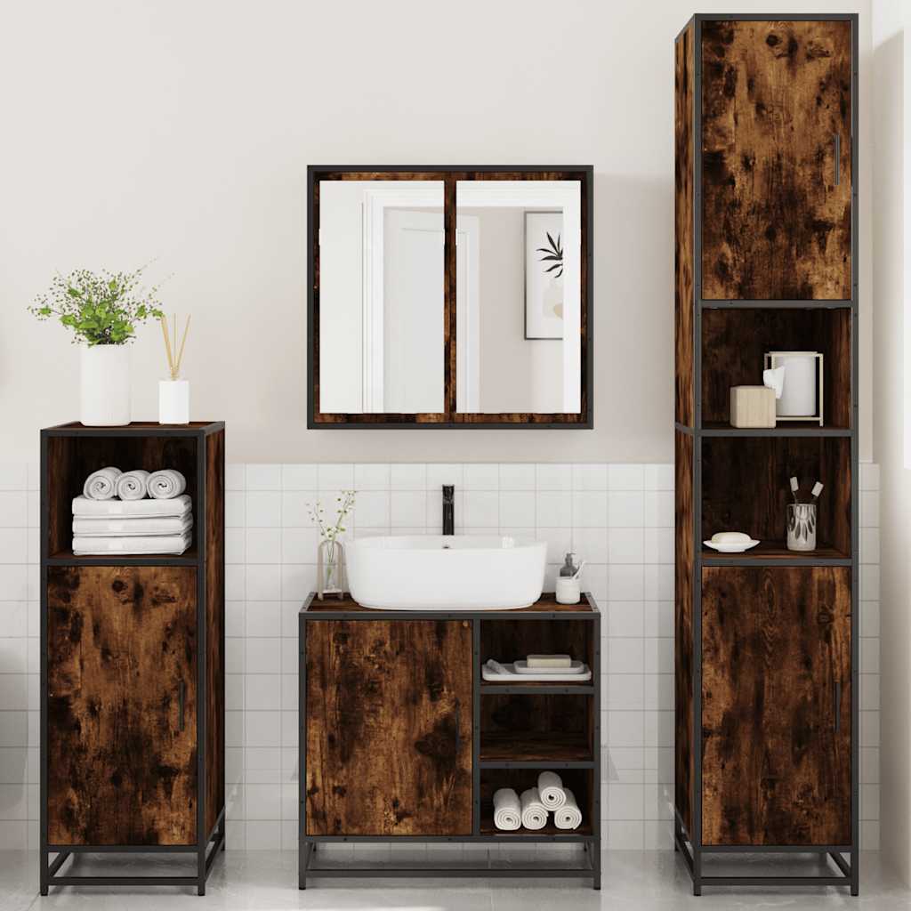 4 Piece Bathroom Furniture Set  Engineered Wood