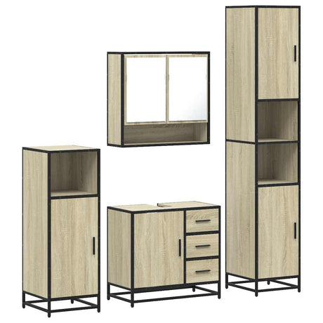 4 Piece Bathroom Furniture Set  Engineered Wood