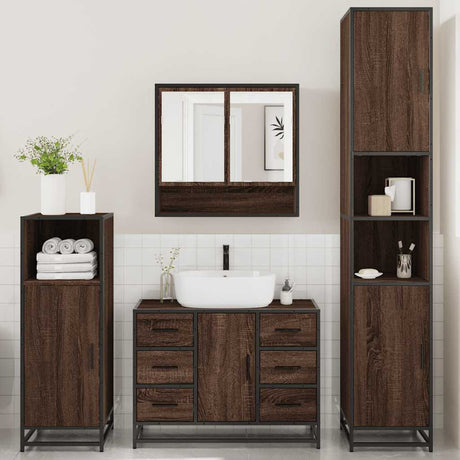 4 Piece Bathroom Furniture Set  Engineered Wood