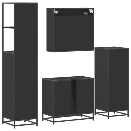 4 Piece Bathroom Furniture Set  Engineered Wood