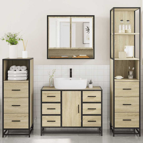 4 Piece Bathroom Furniture Set  Engineered Wood