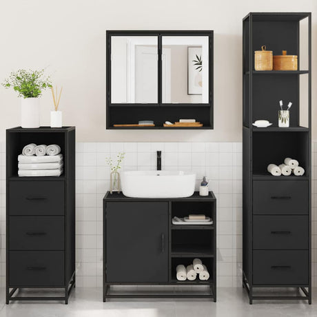 4 Piece Bathroom Furniture Set  Engineered Wood