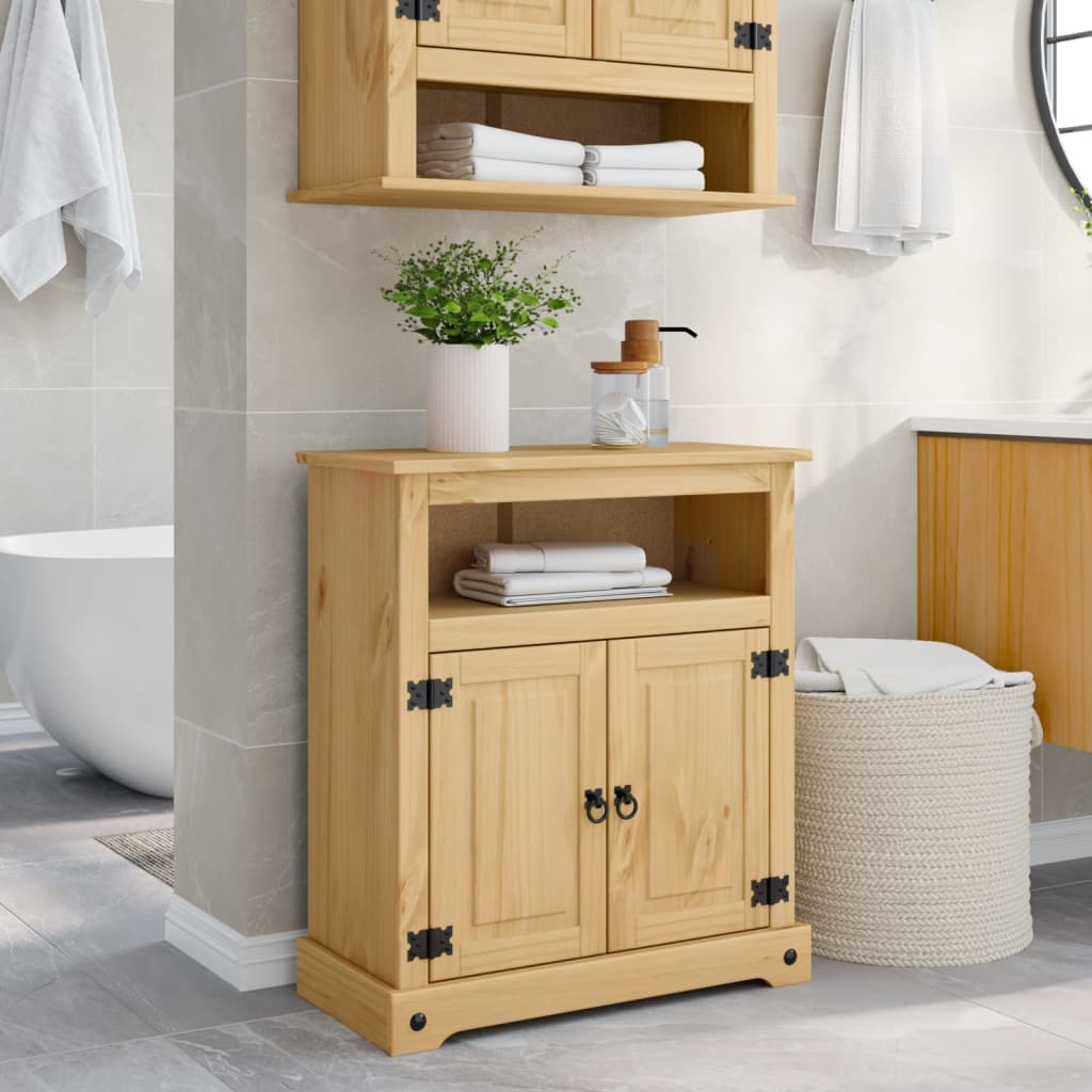 Bathroom Cabinet Corona 70X33X80 Cm Solid Wood Pine