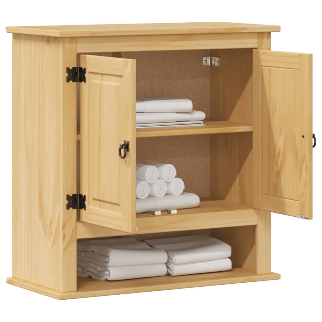 Bathroom Wall Cabinet Corona 70X33X71.5 Cm Solid Wood Pine