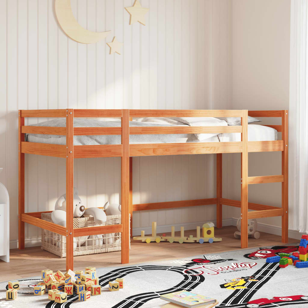 Kids' Loft Bed Without Mattress With Ladder