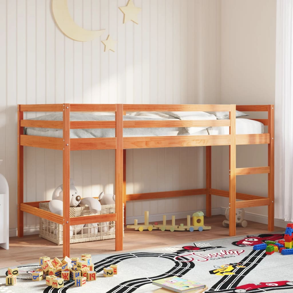 Kids' Loft Bed Without Mattress With Ladder