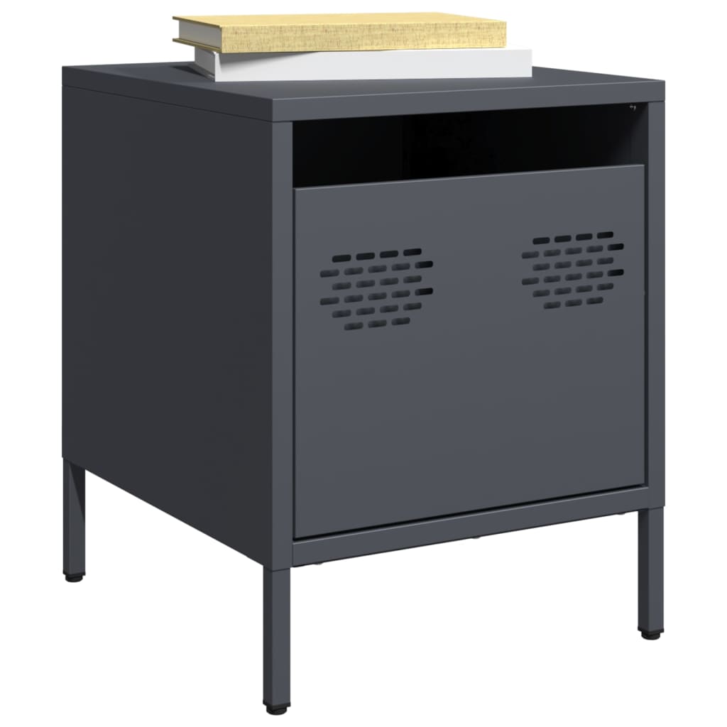 Bedside Cabinets 2 Pcs 35X39X43.5 Cm Steel