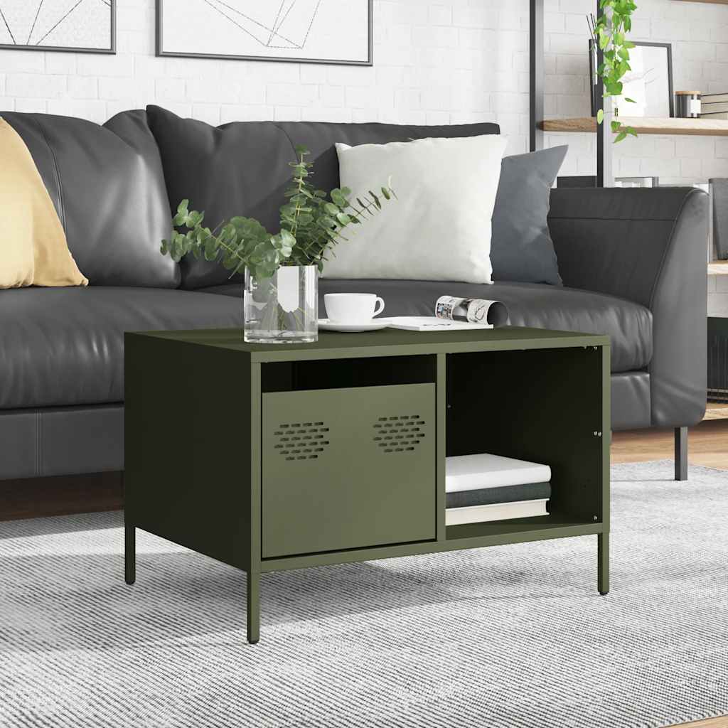 Coffee Table Olive 68.5X50X43.5 Cm Cold-Rolled Steel
