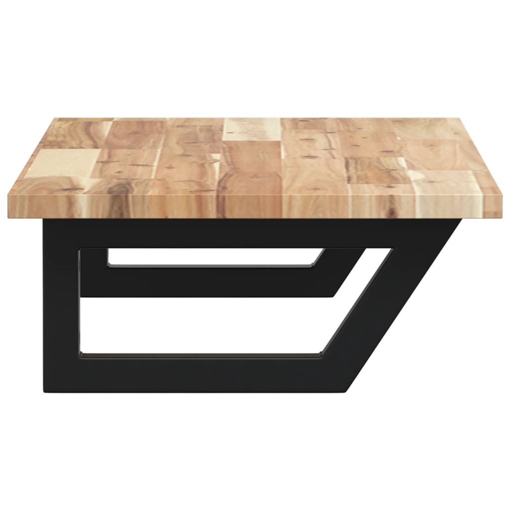 Basin Shelf Wall Mounted Steel And Solid Wood Acacia