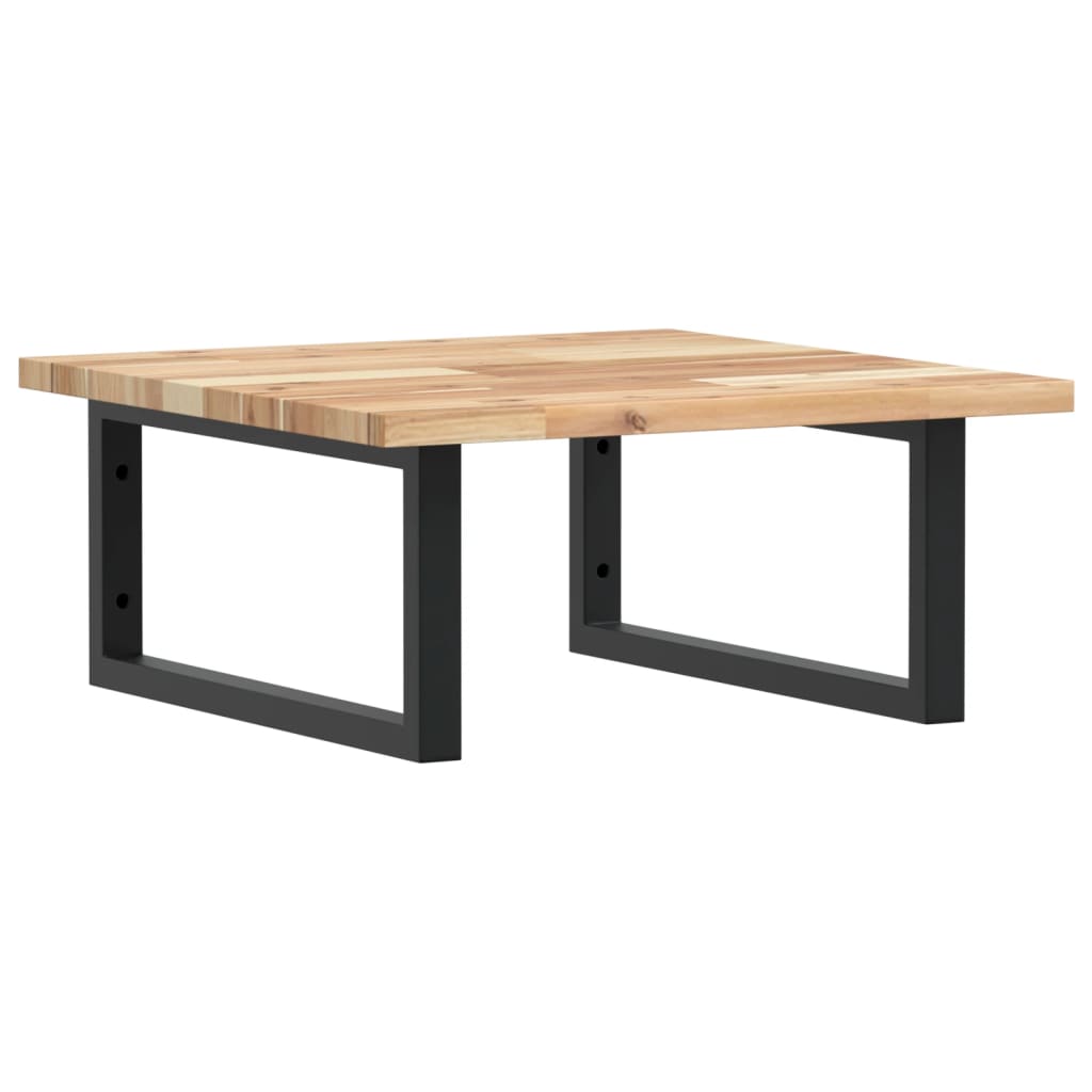 Basin Shelf Wall Mounted Steel And Solid Wood Acacia