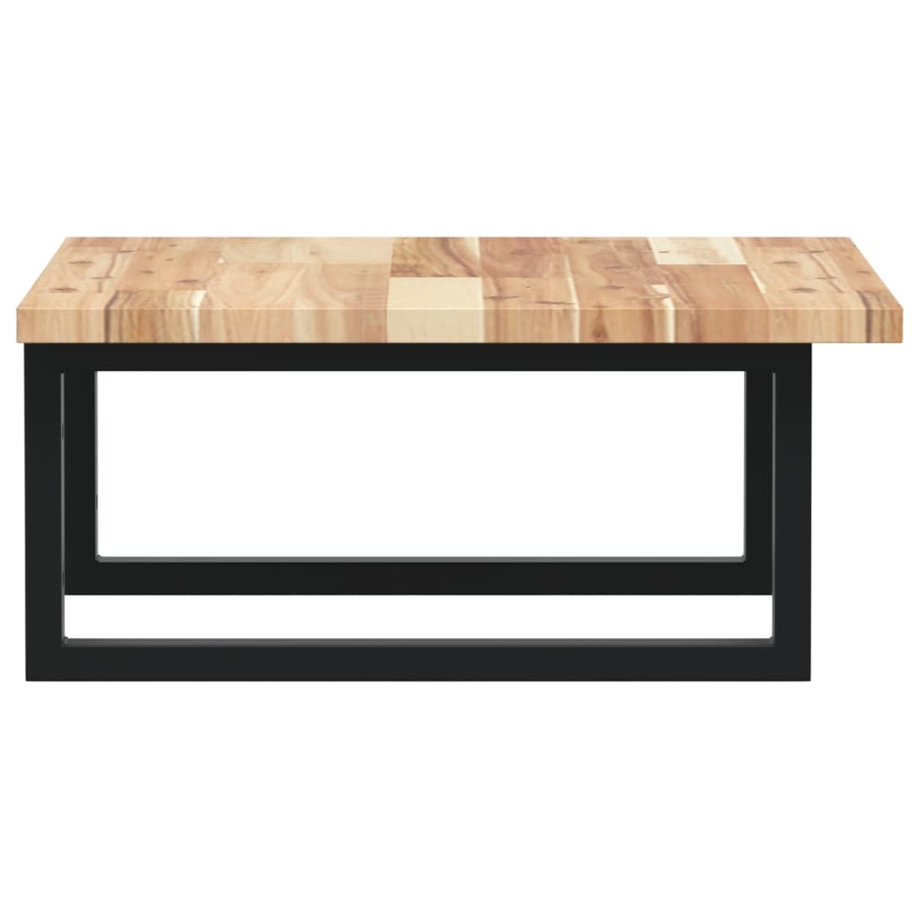 Basin Shelf Wall Mounted Steel And Solid Wood Acacia